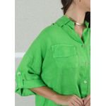 Camisa Clássica Linho Italiano Verde Maçã