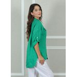 Camisa Clássica Linho Italiano Verde Bandeira