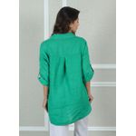 Camisa Clássica Linho Italiano Verde Bandeira