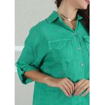 Camisa Clássica Linho Italiano Verde Bandeira