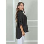 Camisa Clássica Linho Italiano Preta