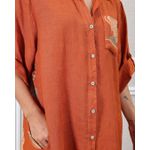 Chemise Melanie Linho Italiano Terracota
