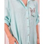 Chemise Melanie Linho Italiano Verde Água 
