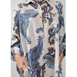 Chemise Paisley Linho Italiano Bege