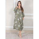 Chemise Agnes Linho Italiano Verde Militar