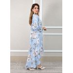 Vestido Elisa Linho Italiano Lilás .