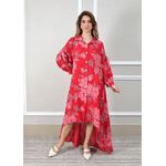 Chemise Maitê Linho Italiano Vermelho