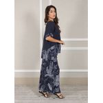 Conjunto Eva Linho Italiano Azul Marinho