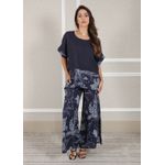 Conjunto Eva Linho Italiano Azul Marinho