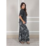 Conjunto Eva Linho Italiano Chumbo