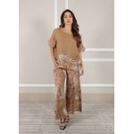 Conjunto Eva Linho Italiano Caramelo