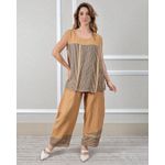 Conjunto Cora Linho Italiano Caramelo