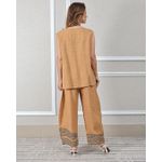 Conjunto Cora Linho Italiano Caramelo