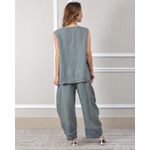 Conjunto Cora Linho Italiano Chumbo 