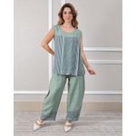 Conjunto Cora Linho Italiano Verde Menta 