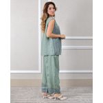 Conjunto Cora Linho Italiano Verde Menta 