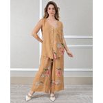 Conjunto Marisol Linho Italiano Caramelo