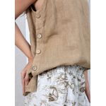 Conjunto Dior Linho Italiano Caramelo