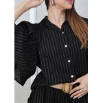 Conjunto Marcela Linho Italiano Preto