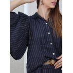 Conjunto Marcela Linho Italiano Azul Marinho