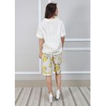 Conjunto Julia Linho Italiano Coleção Positano Creme