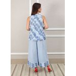 Conjunto Matilde Linho Italiano Azul Hortência