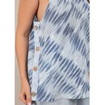 Conjunto Matilde Linho Italiano Azul Hortência