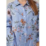 Conjunto Angela Linho Italiano Azul Hortência