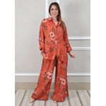 Conjunto Angela Linho Italiano Terracota