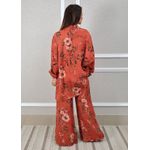 Conjunto Angela Linho Italiano Terracota