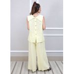 Conjunto Marina Linho Italiano Amarelo