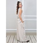 Conjunto Marina Linho Italiano Bege