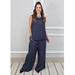 Conjunto Marina Linho Italiano Azul Marinho