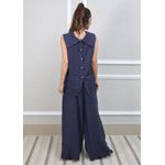 Conjunto Marina Linho Italiano Azul Marinho
