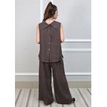 Conjunto Marina Linho Italiano Marrom