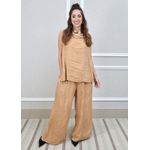 Conjunto Marina Linho Italiano Caramelo