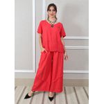Conjunto Gisela Linho Italiano Vermelho