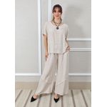 Conjunto Gisela Linho Italiano Bege