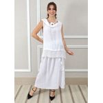 Conjunto Solange Linho Italiano Branco