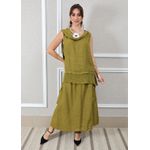 Conjunto Solange Linho Italiano Verde Pistache 