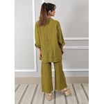 Conjunto Antonia Linho Italiano Verde Pistache 