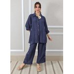 Conjunto Antonia Linho Italiano Azul Marinho