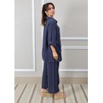 Conjunto Antonia Linho Italiano Azul Marinho