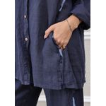 Conjunto Antonia Linho Italiano Azul Marinho