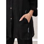 Conjunto Antonia Linho Italiano Preto