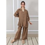 Conjunto Antonia Linho Italiano Caramelo