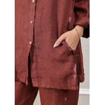 Conjunto Antonia Linho Italiano Marrom