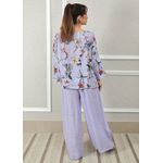 Conjunto Pamela Linho Italiano Lilás