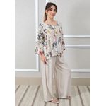 Conjunto Pamela Linho Italiano Bege