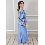 Conjunto Pamela Linho Italiano Azul Hortência